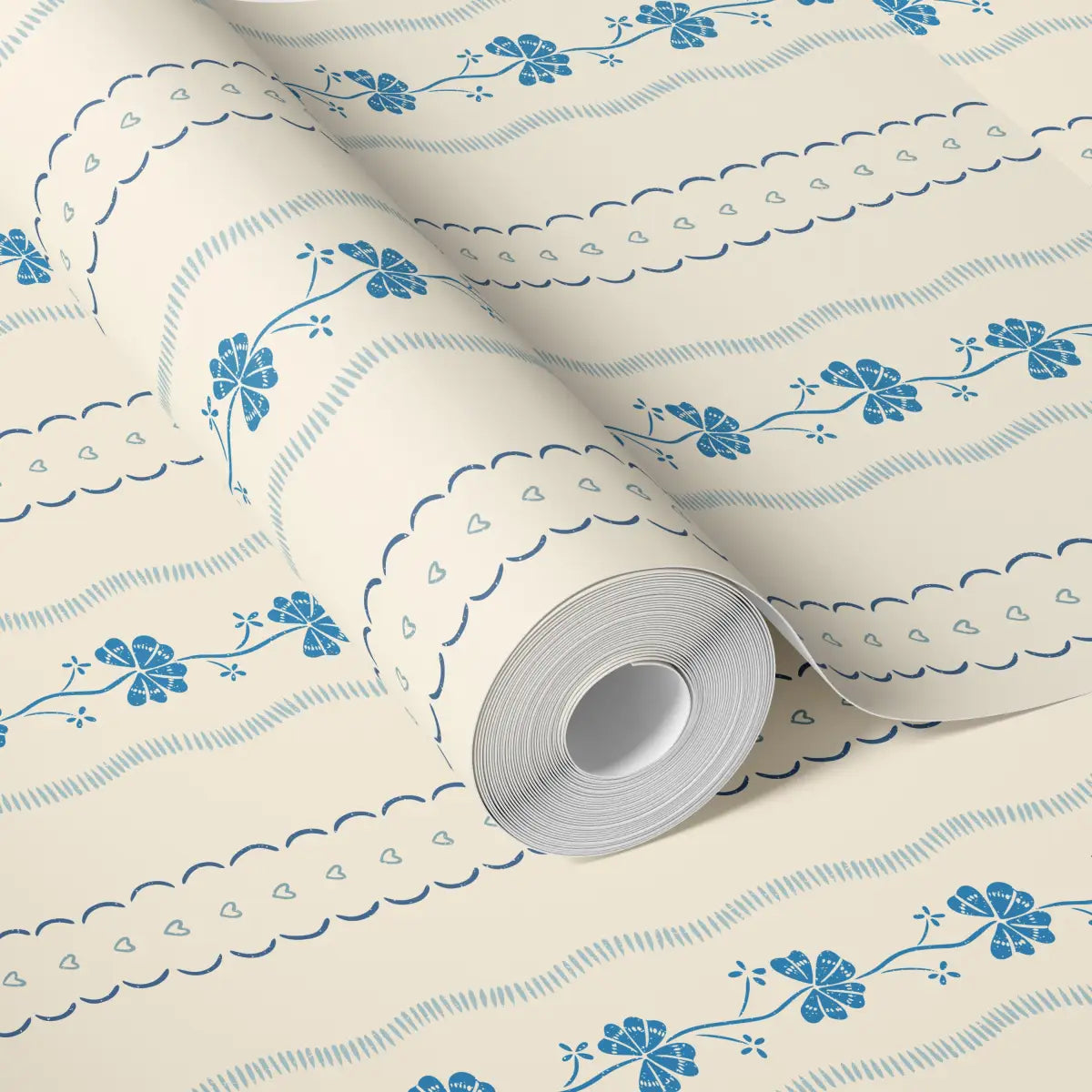 Constance Wallpaper - Shamrocks and Hearts - by House of Haricot - Loomwell Home Goods