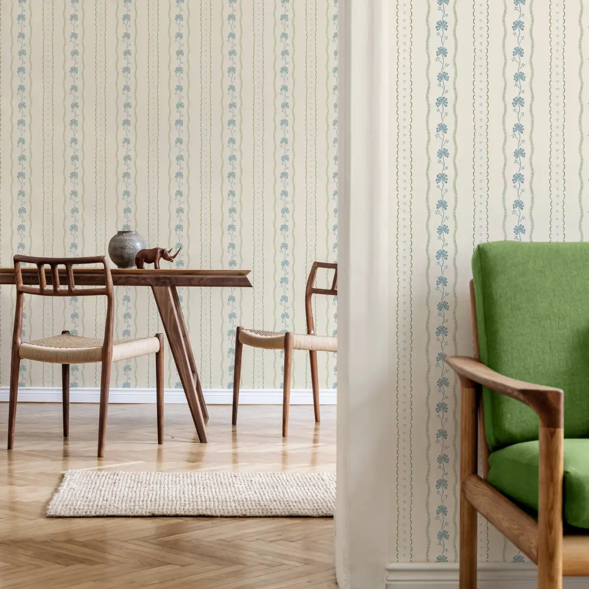 Constance Wallpaper - Shamrocks and Hearts - by House of Haricot - Loomwell Home Goods