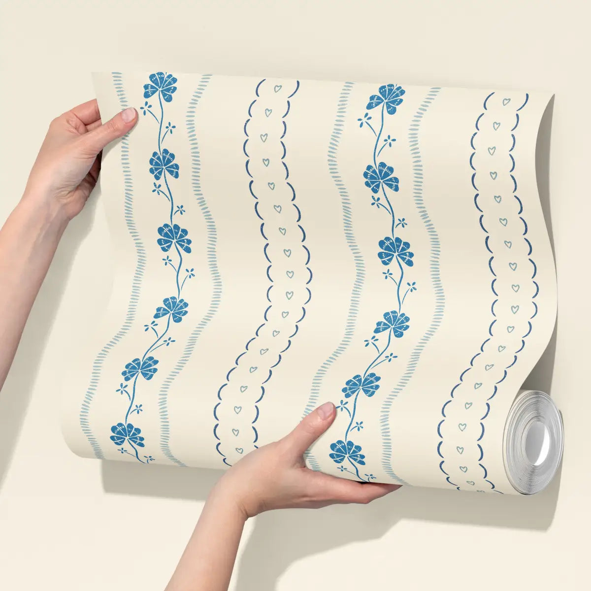 Constance Wallpaper - Shamrocks and Hearts - by House of Haricot - Loomwell Home Goods