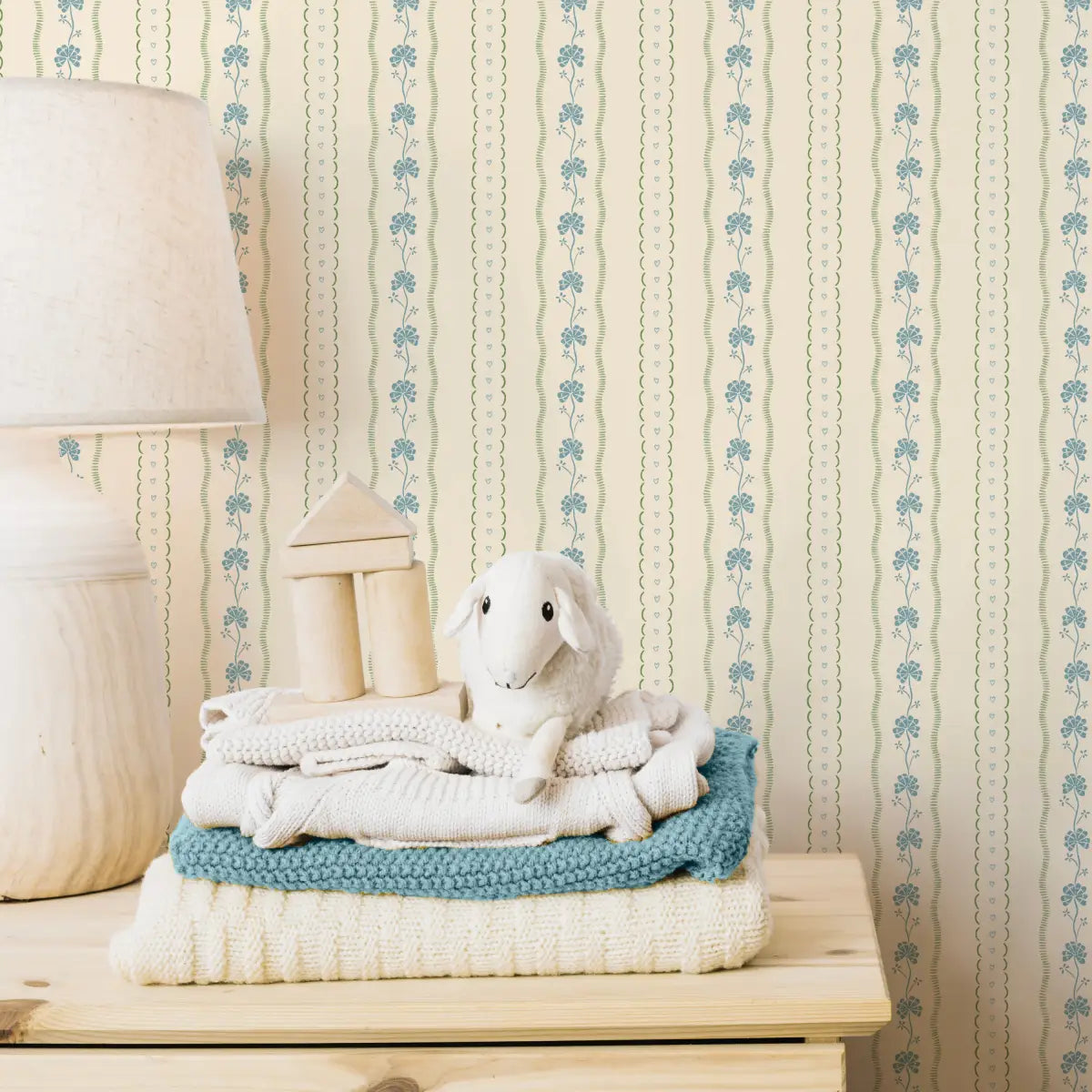 Constance Wallpaper - Shamrocks and Hearts - by House of Haricot - Loomwell Home Goods