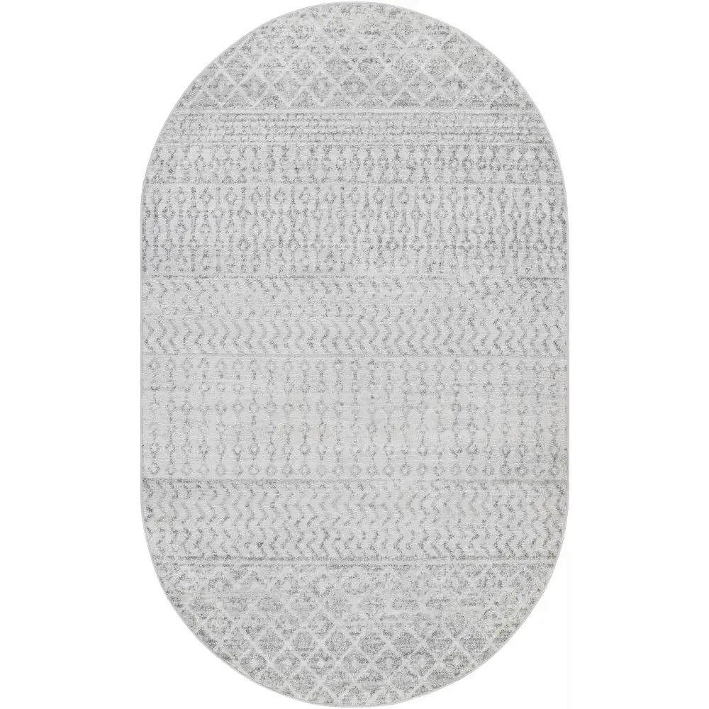 Constantin Gray Area Rug - 5’ x 8’ Oval - Boutique Rugs