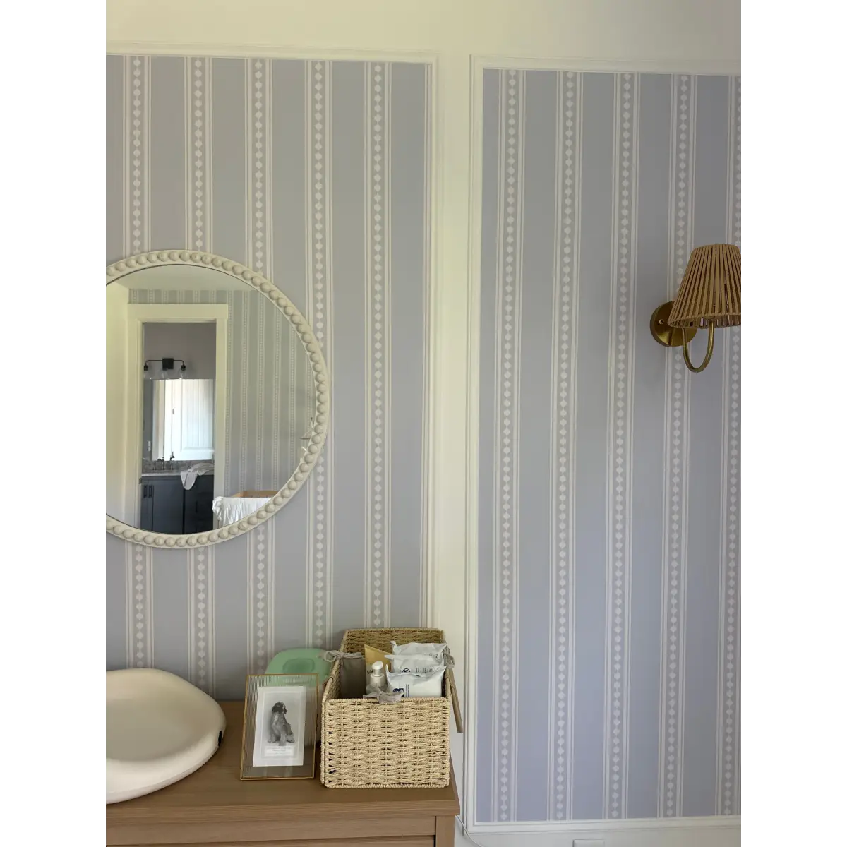 Conway Wallpaper - Dotted Stripe - by Beeky Illustration - Loomwell Home Goods