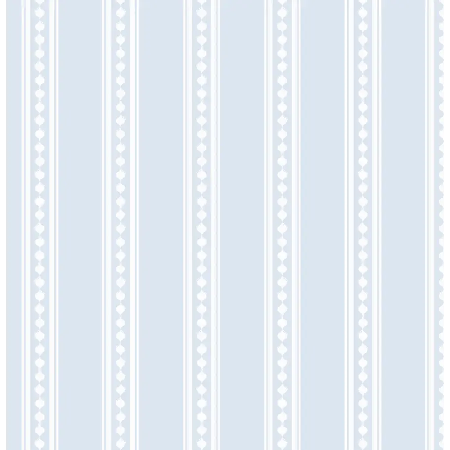 Conway Wallpaper - Dotted Stripe - by Beeky Illustration - Sample 1 foot by 1 foot / Blue - Loomwell Home Goods