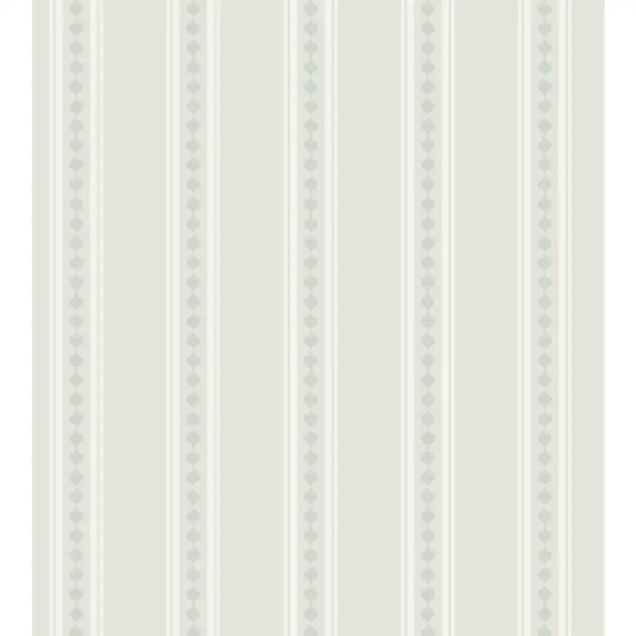 Conway Wallpaper - Dotted Stripe - by Beeky Illustration - Sample 1 foot by 1 foot / Green - Loomwell Home Goods