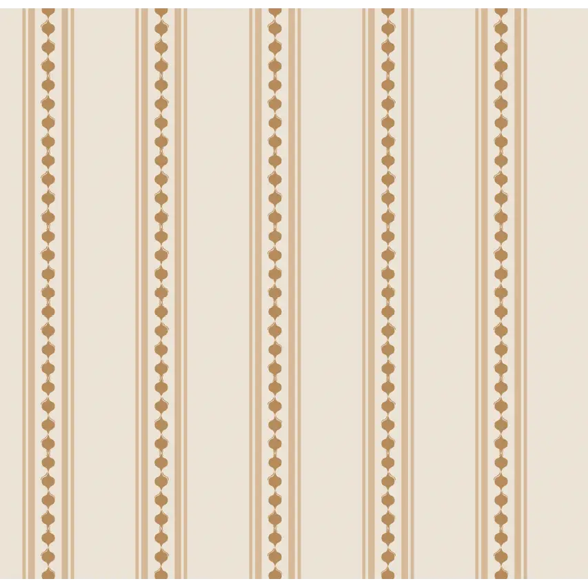 Conway Wallpaper - Dotted Stripe - by Beeky Illustration - Sample 1 foot by 1 foot / Neutral - Loomwell Home Goods