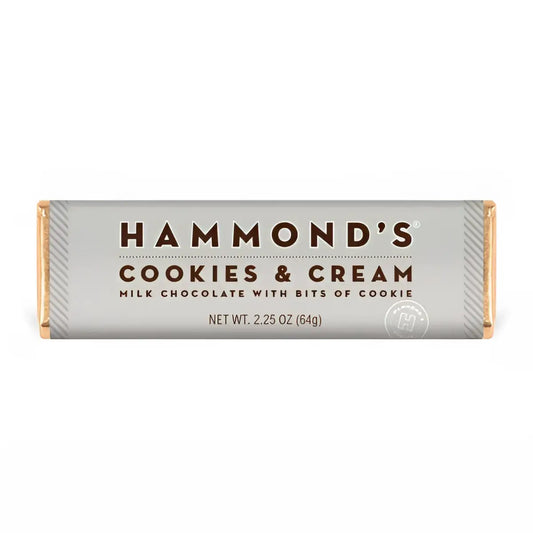 Cookies and Creme - Milk Chocolate Candy Bar - Hammond’s Candies