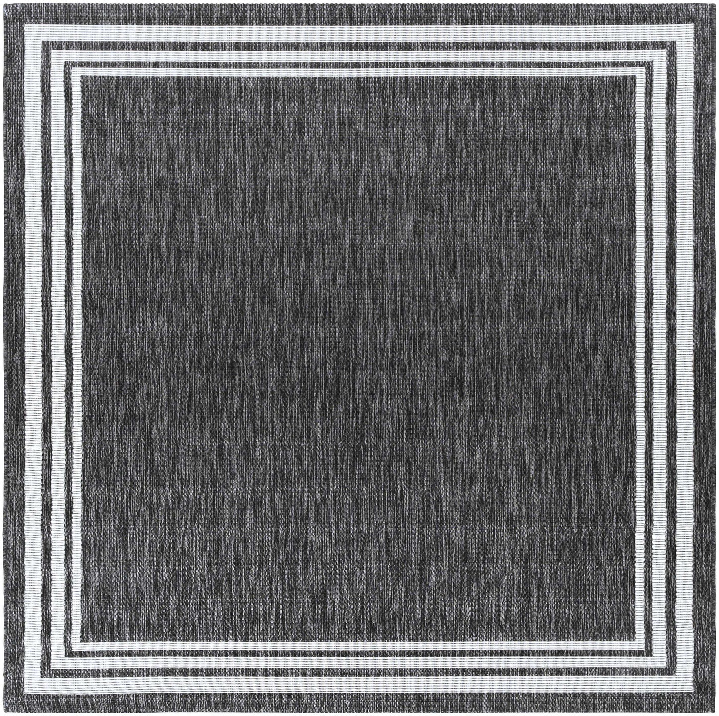 Coonamble Bordered Antrasit Outdoor Rug