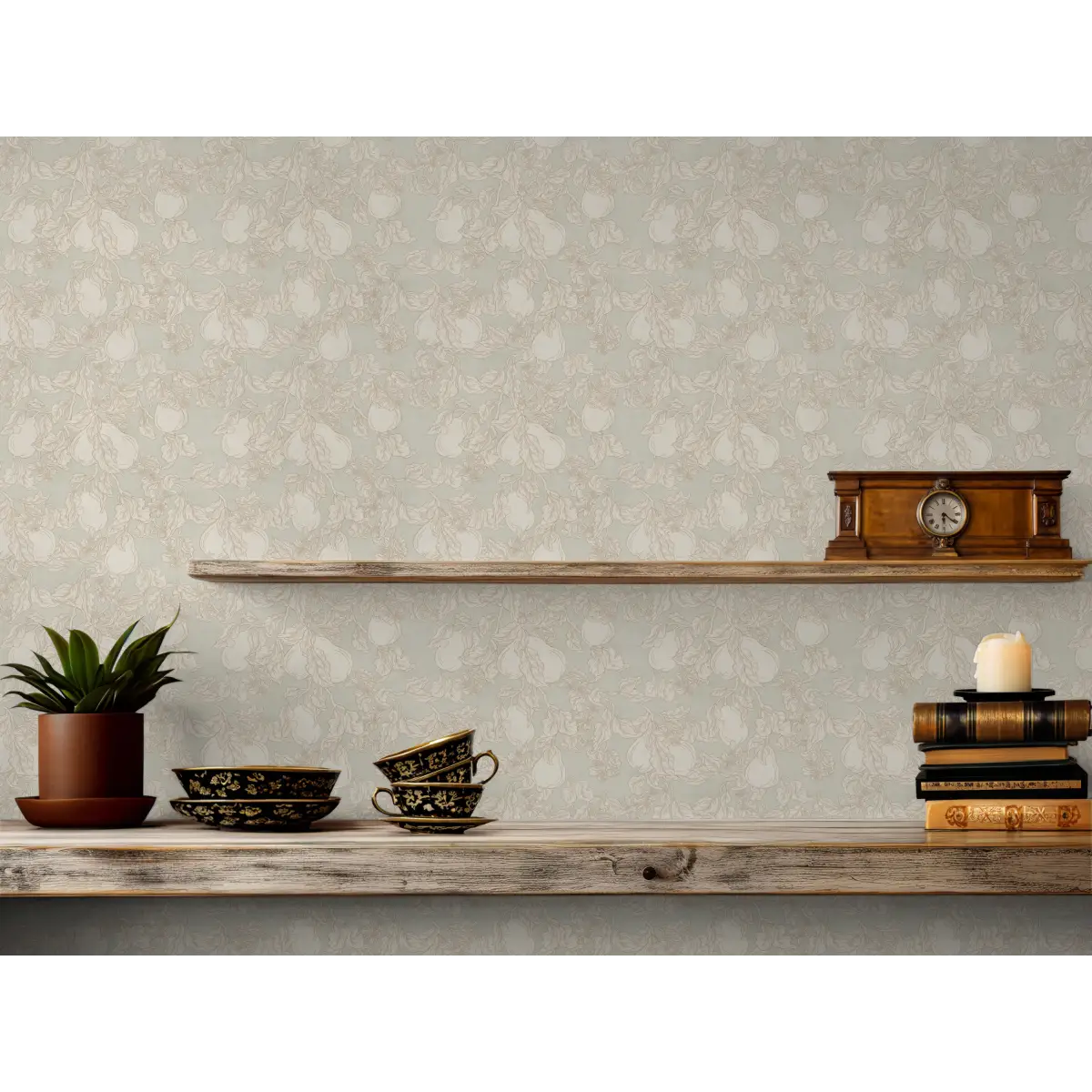 Copeland Wallpaper - Neutral Floral - by The Fibery - Loomwell Home Goods