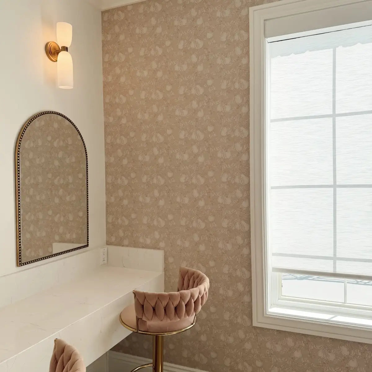 Copeland Wallpaper - Neutral Floral - by The Fibery - Loomwell Home Goods