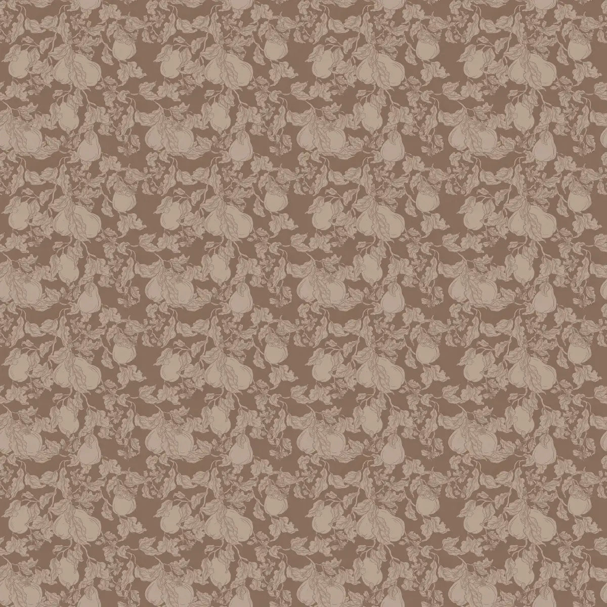 Copeland Wallpaper - Neutral Floral - by The Fibery - Sample 1 foot by 1 foot / Dark Neutral - Loomwell Home Goods