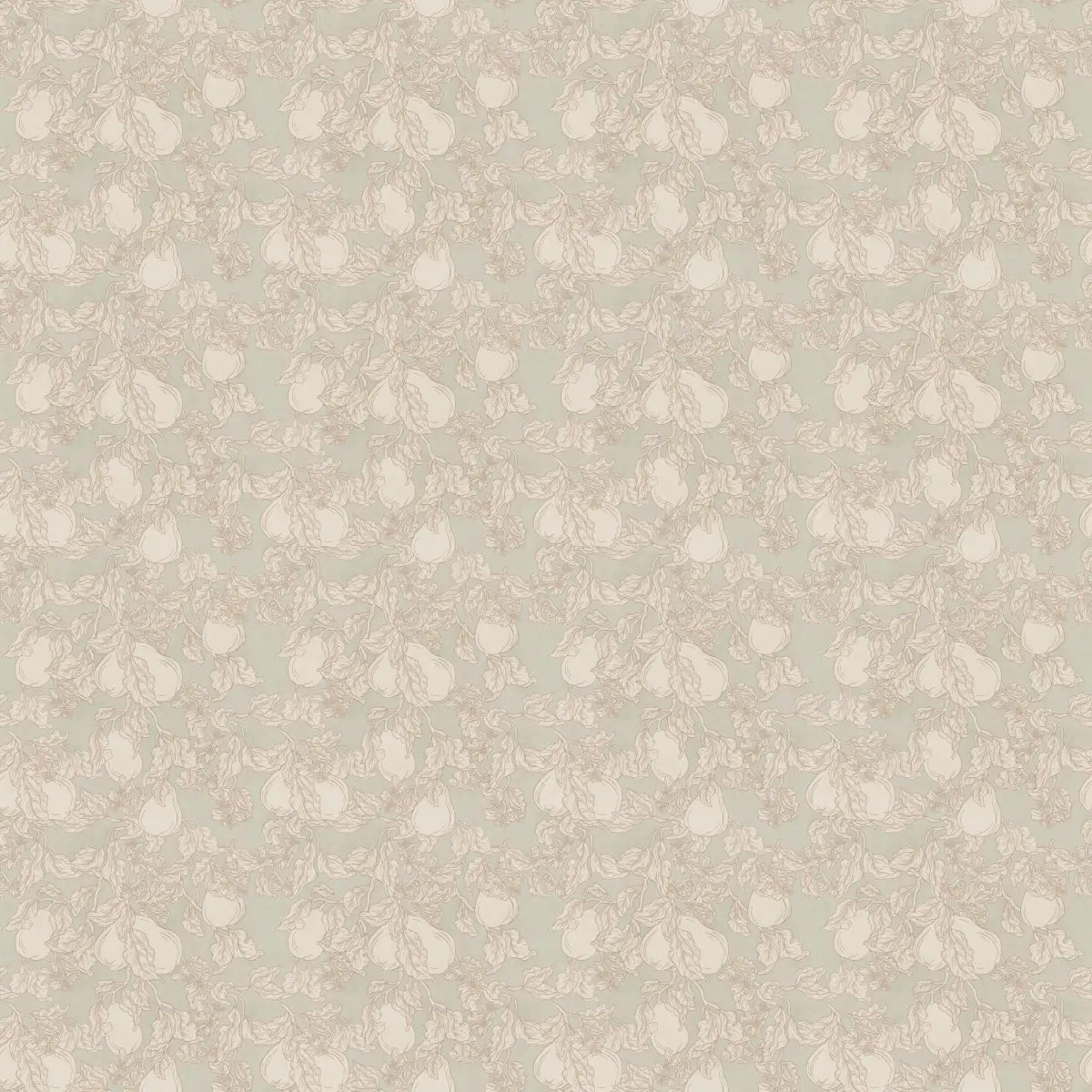Copeland Wallpaper - Neutral Floral - by The Fibery - Sample 1 foot by 1 foot / Light Sage - Loomwell Home Goods