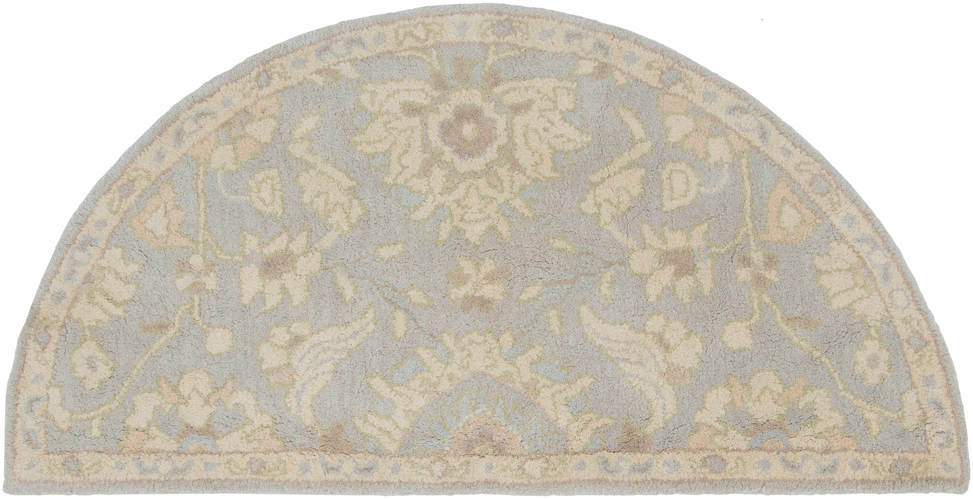 Pale Blue Traditional Wool Rug - 2’ x 4’ Hearth - Boutique Rugs