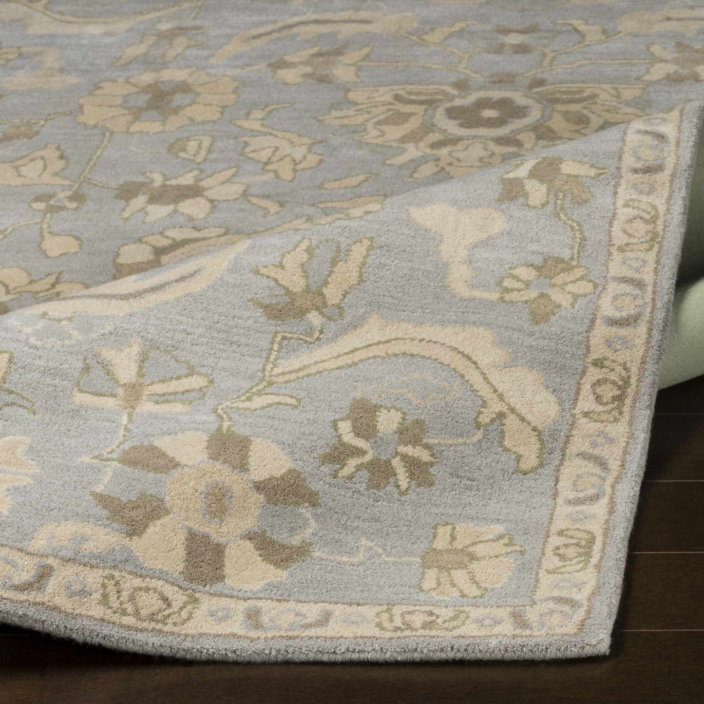 Pale Blue Traditional Wool Rug - Boutique Rugs