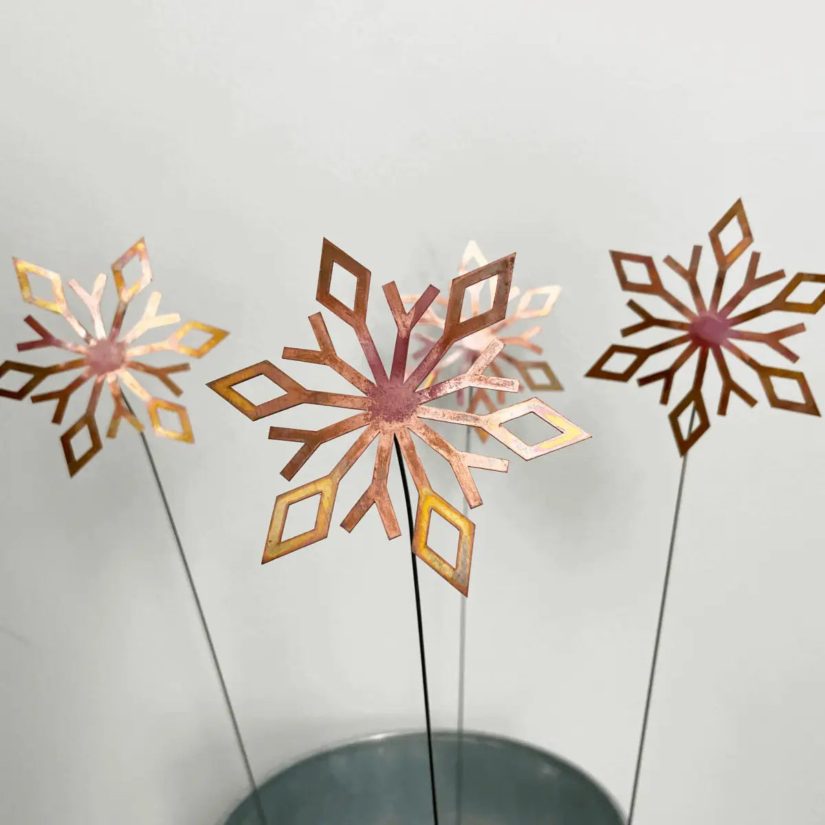 Copper Snowflake Garden Stake - Large - Clever Goods by Annabelle Noel Designs