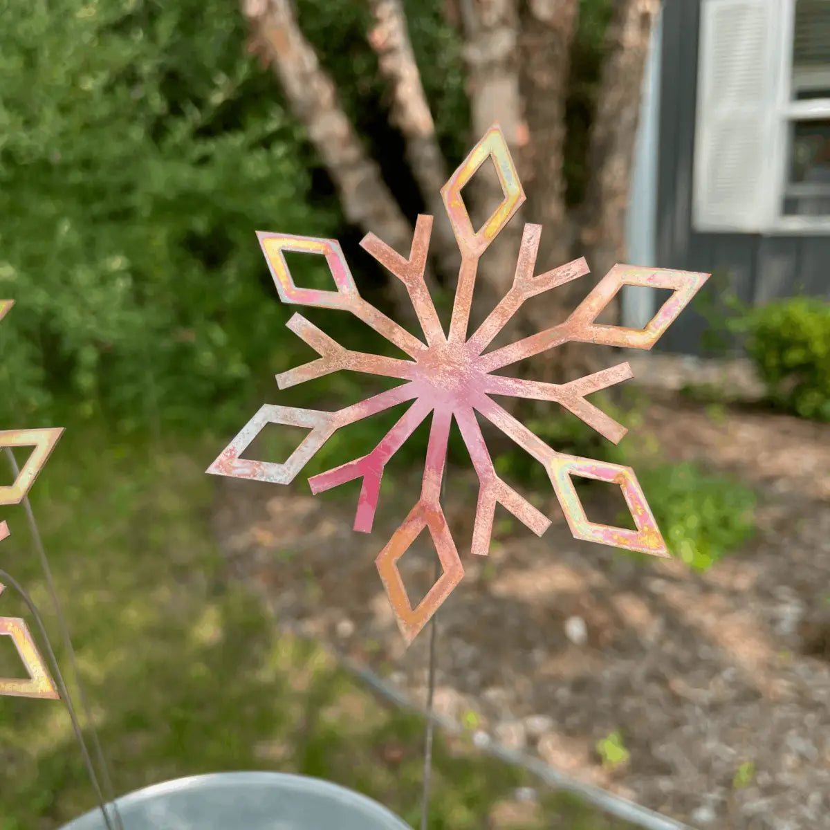 Copper Snowflake Garden Stake - Large - Clever Goods by Annabelle Noel Designs