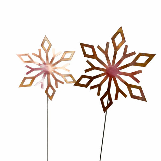 Copper Snowflake Garden Stake - Large - Clever Goods by Annabelle Noel Designs
