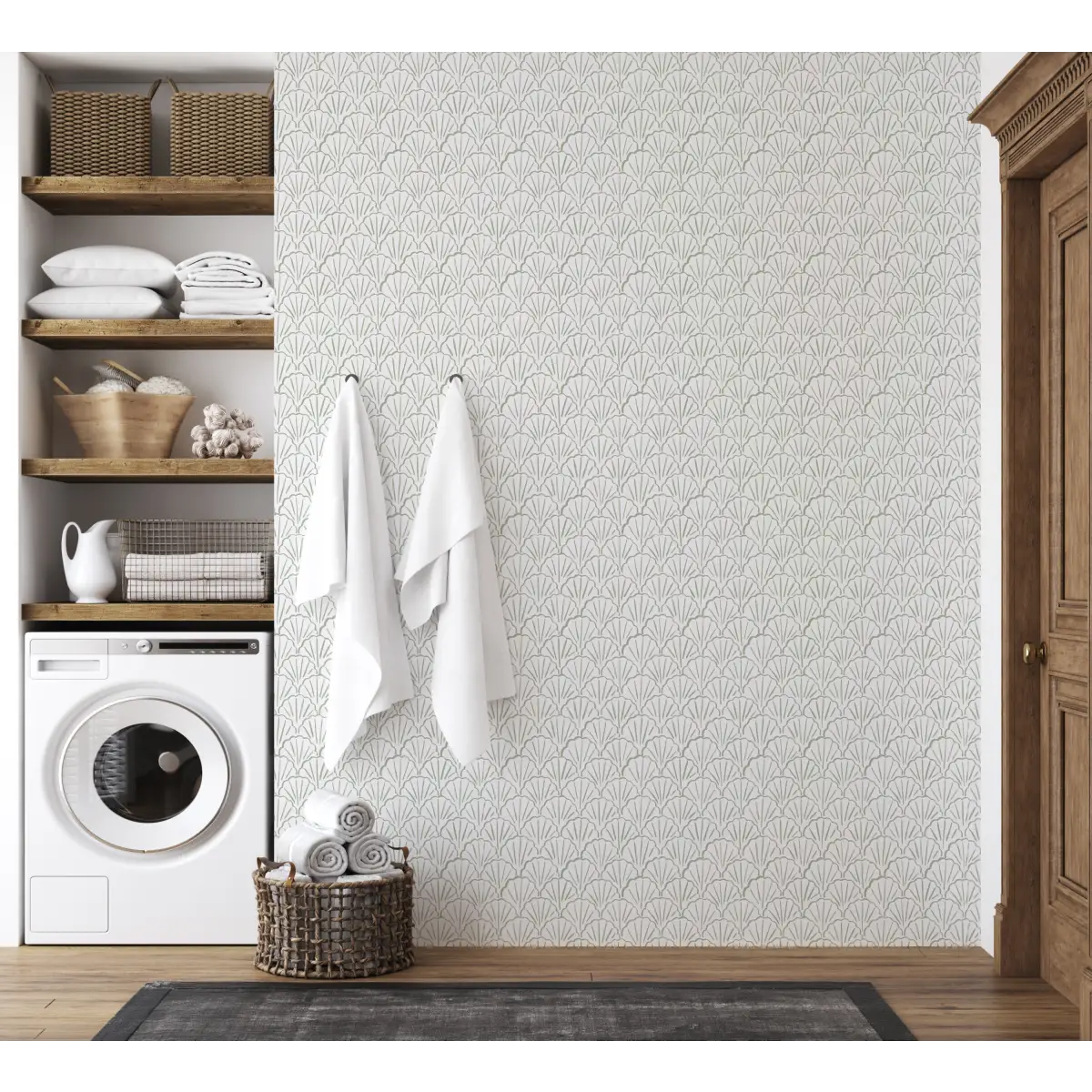 Coralie Wallpaper - Seashell Fans - by Studio Stephie - Loomwell Home Goods