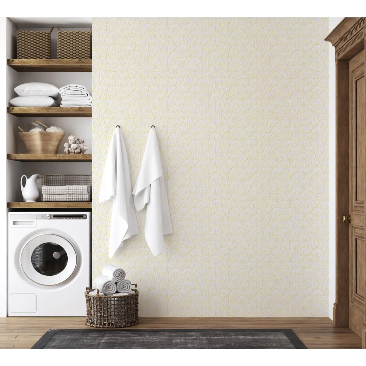 Coralie Wallpaper - Seashell Fans - by Studio Stephie - Loomwell Home Goods