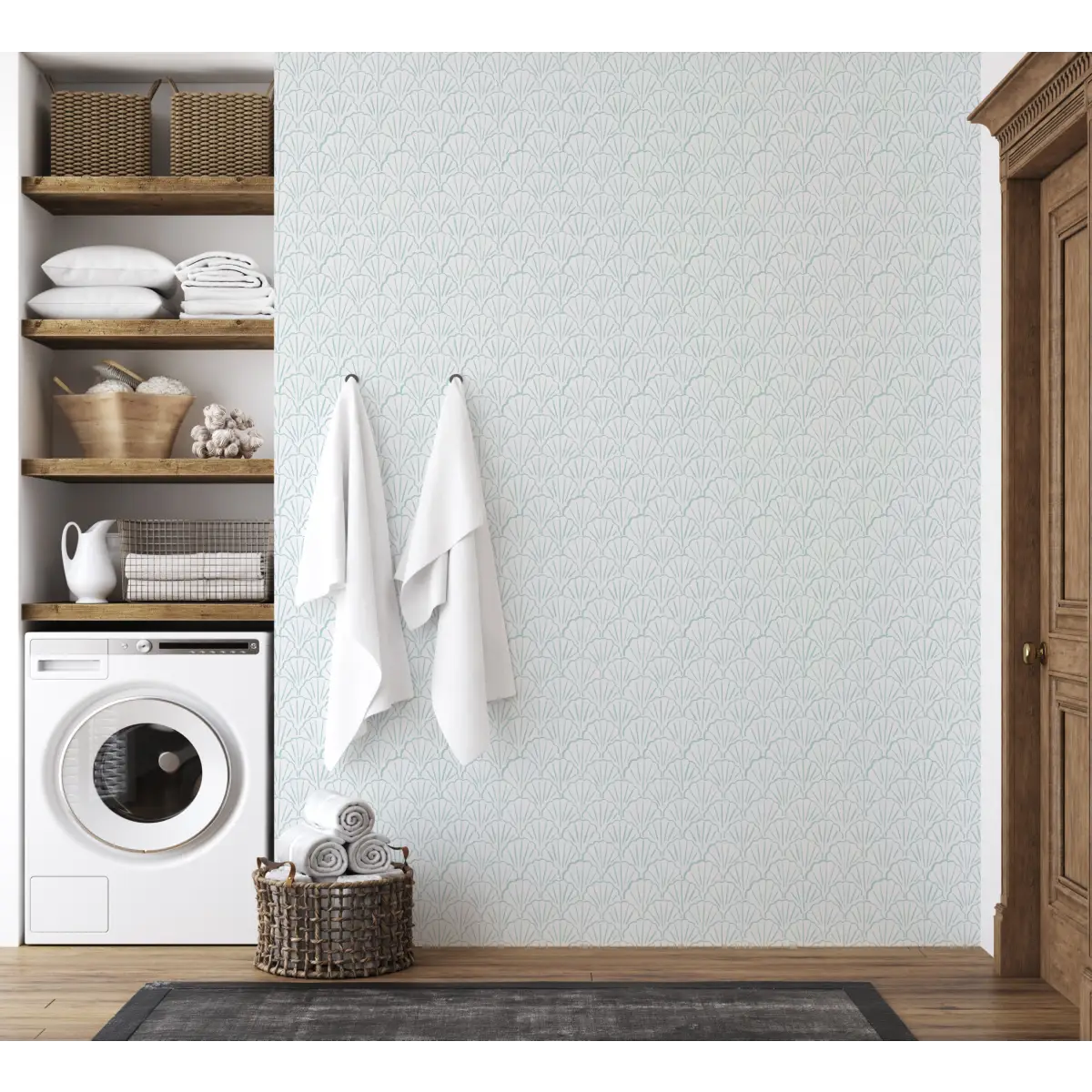Coralie Wallpaper - Seashell Fans - by Studio Stephie - Loomwell Home Goods