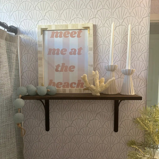 Coralie Wallpaper - Seashell Fans - by Studio Stephie - Loomwell Home Goods