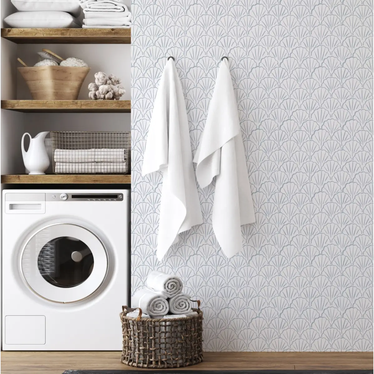 Coralie Wallpaper - Seashell Fans - by Studio Stephie - Loomwell Home Goods