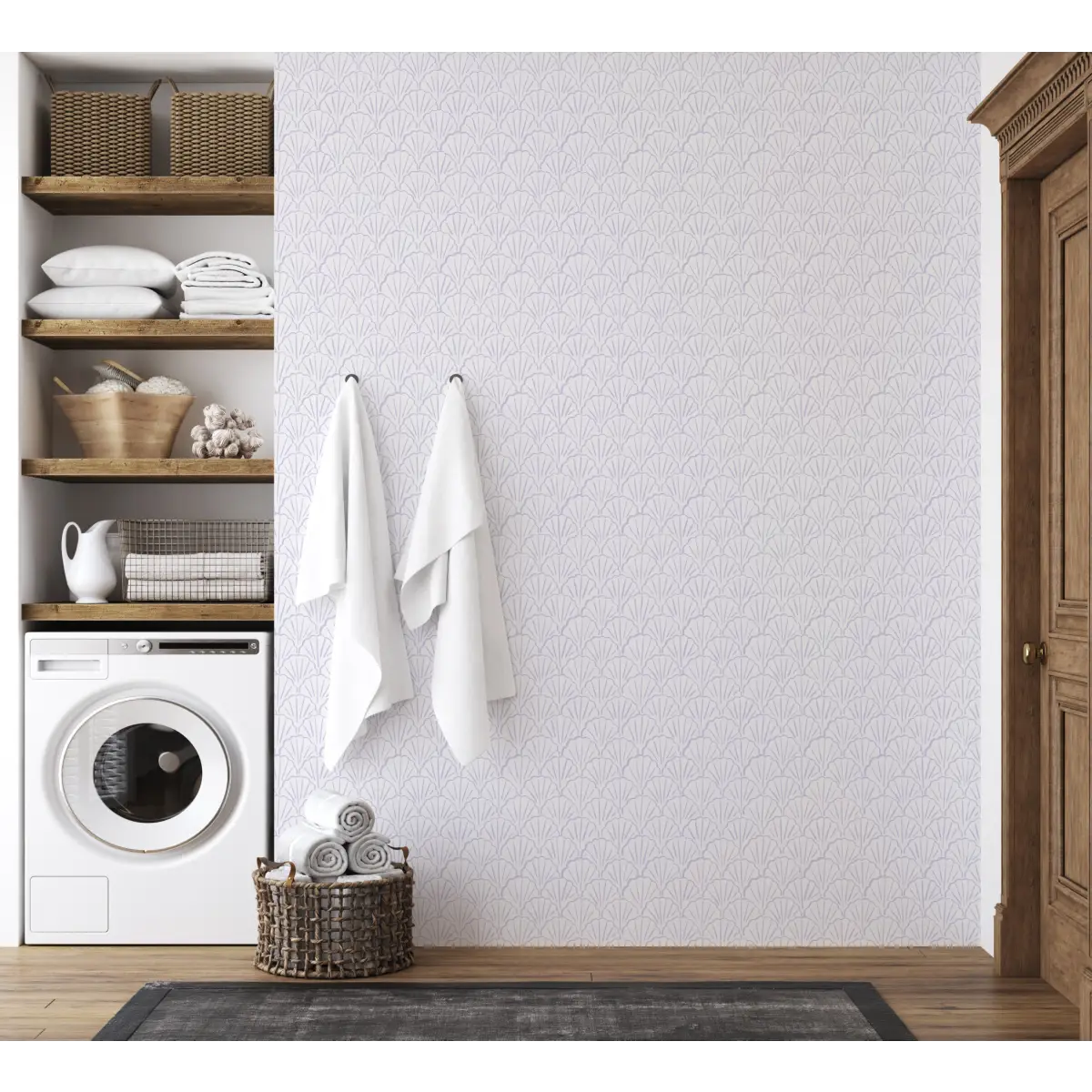 Coralie Wallpaper - Seashell Fans - by Studio Stephie - Loomwell Home Goods