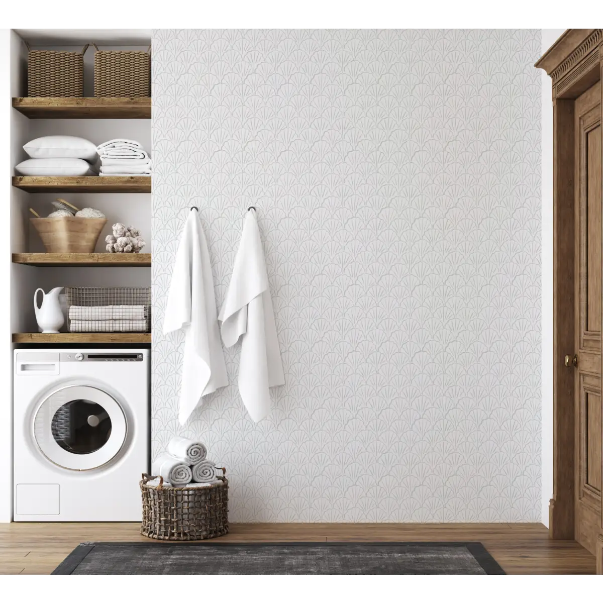 Coralie Wallpaper - Seashell Fans - by Studio Stephie - Loomwell Home Goods