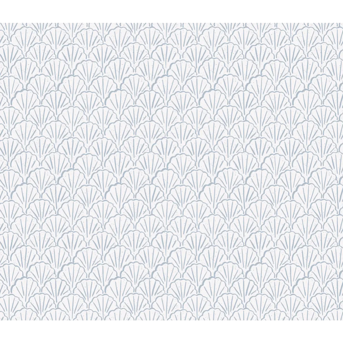 Coralie Wallpaper - Seashell Fans - by Studio Stephie - Sample 1 foot by 1 foot / Blue - Loomwell Home Goods