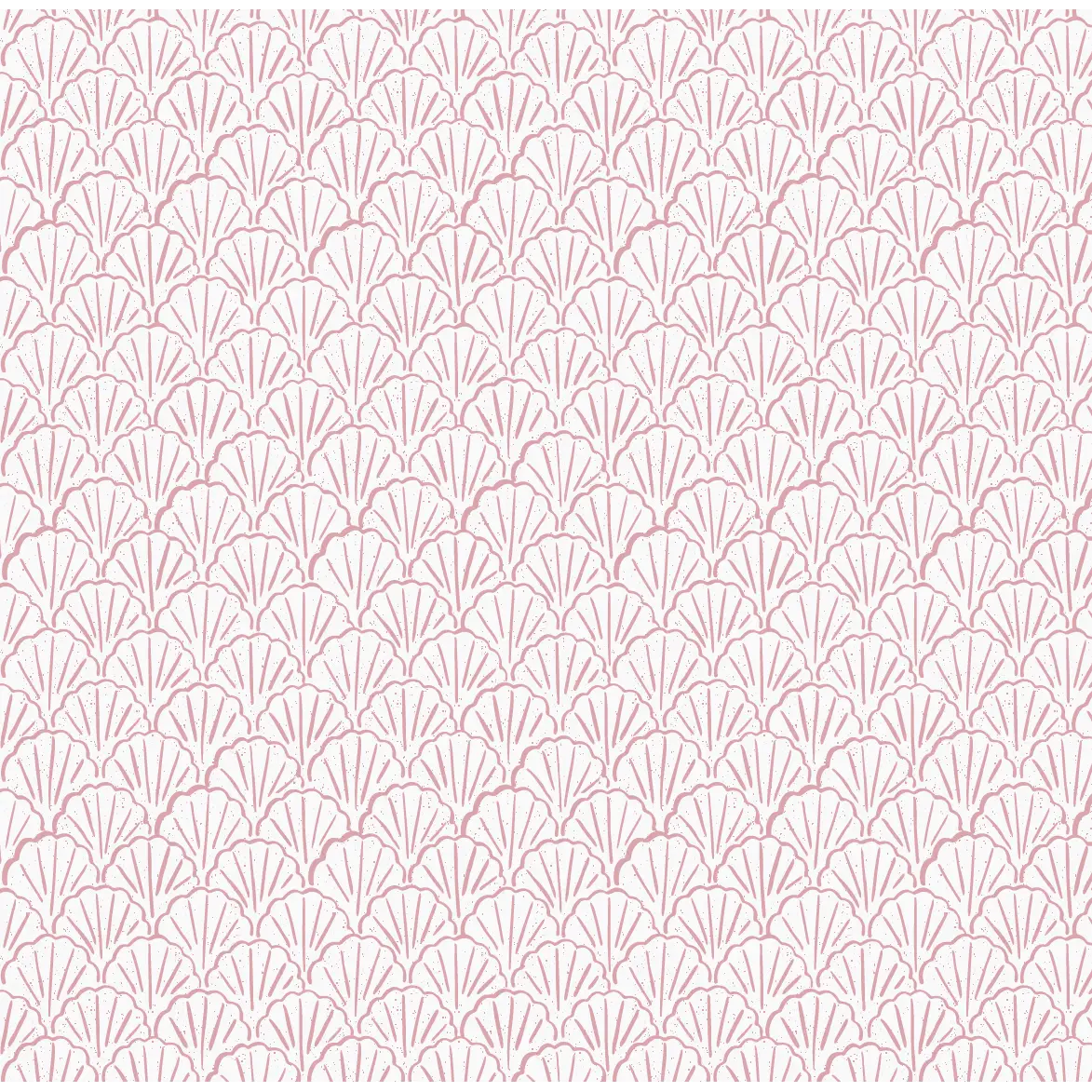 Coralie Wallpaper - Seashell Fans - by Studio Stephie - Sample 1 foot by 1 foot / Rose - Loomwell Home Goods