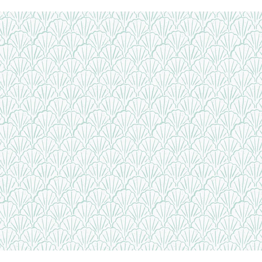Coralie Wallpaper - Seashell Fans - by Studio Stephie - Sample 1 foot by 1 foot / Teal - Loomwell Home Goods