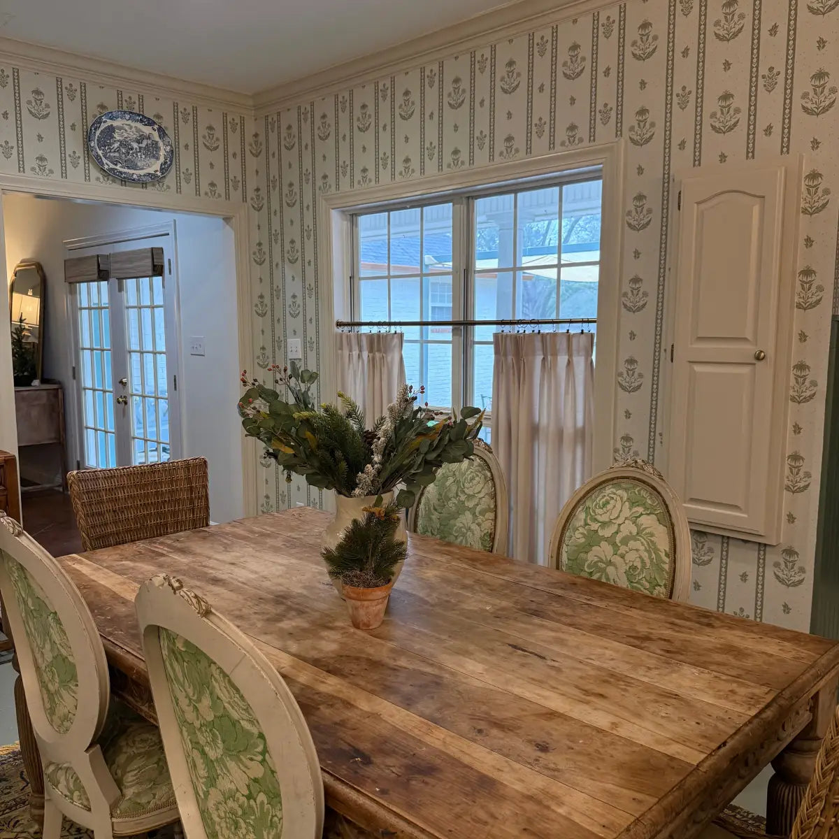Cordelia Wallpaper - Floral Cottage Stripe - by Danelys Sidron - Loomwell Home Goods