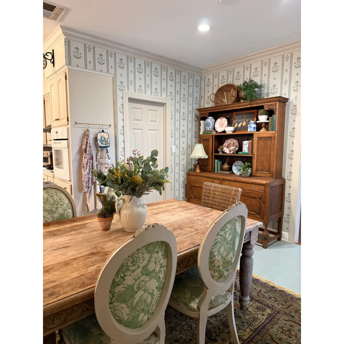 Cordelia Wallpaper - Floral Cottage Stripe - by Danelys Sidron - Loomwell Home Goods