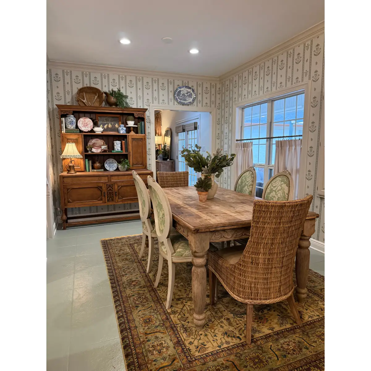 Cordelia Wallpaper - Floral Cottage Stripe - by Danelys Sidron - Loomwell Home Goods