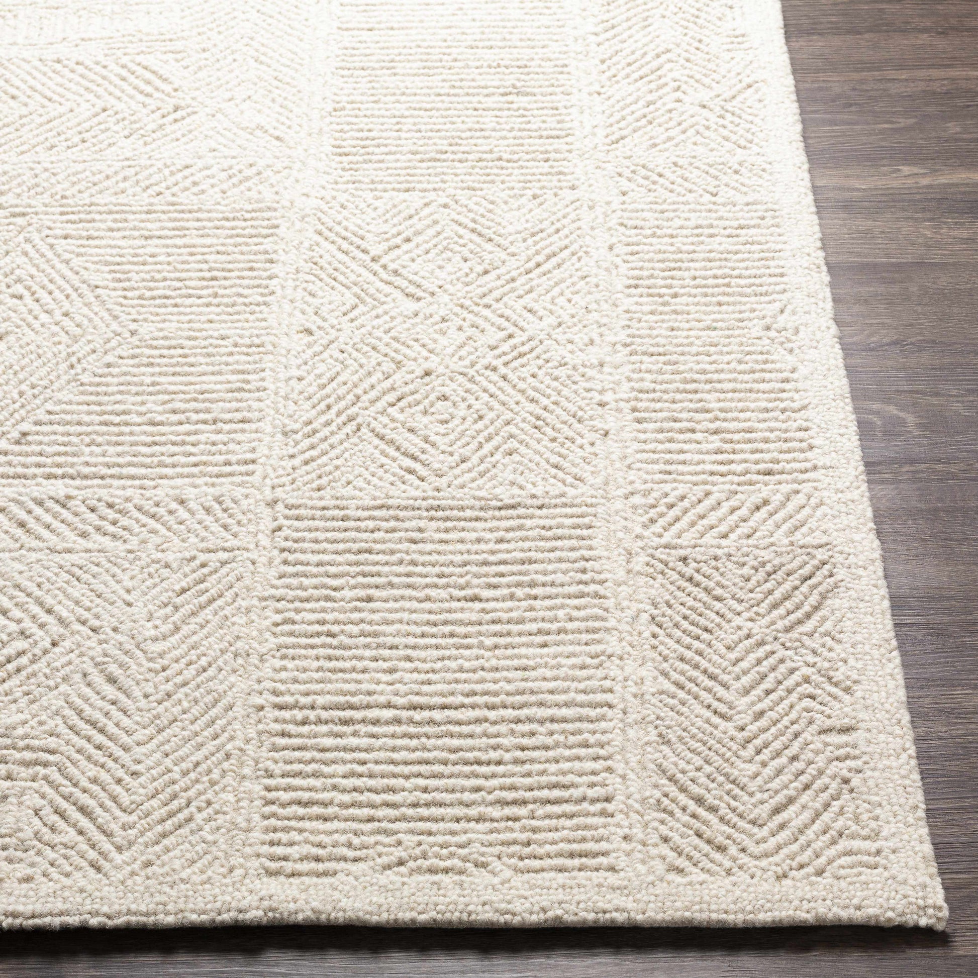 Neutral Textured Wool Area Rug - Boutique Rugs