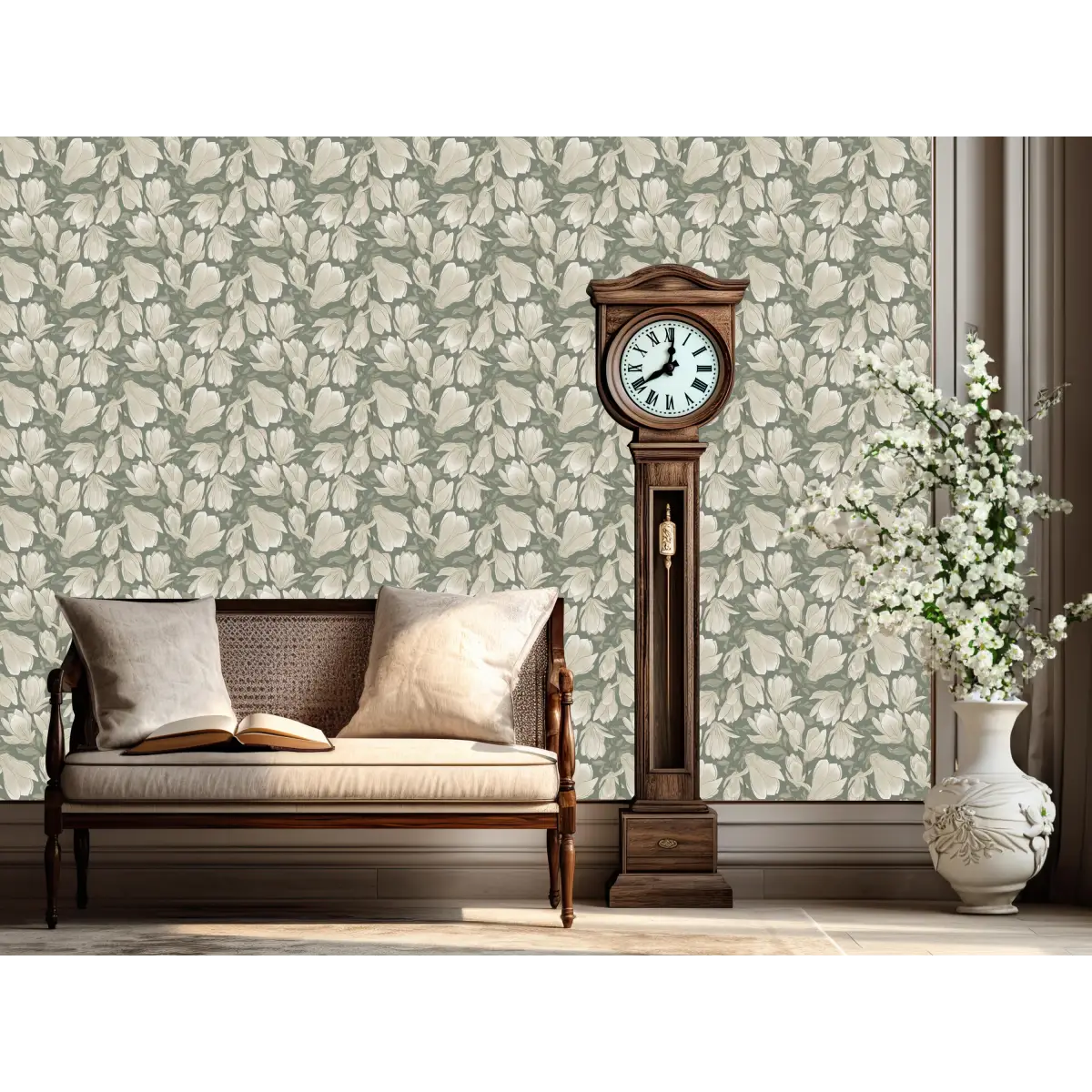 Cornelia Wallpaper - Relaxed Floral - by Marie Erstad Studio - Loomwell Home Goods