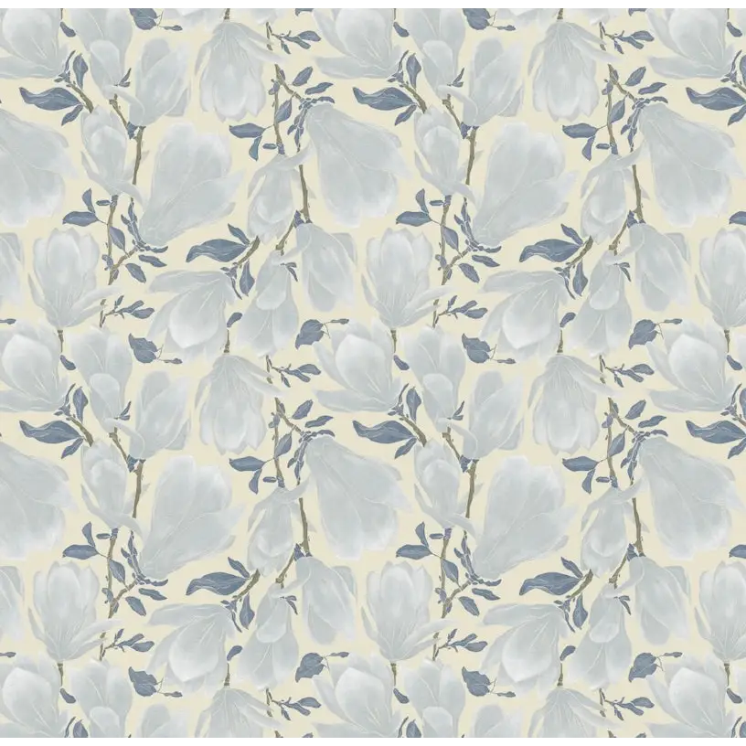 Cornelia Wallpaper - Relaxed Floral - by Marie Erstad Studio - Sample 1 foot by 1 foot / Blue - Loomwell Home Goods