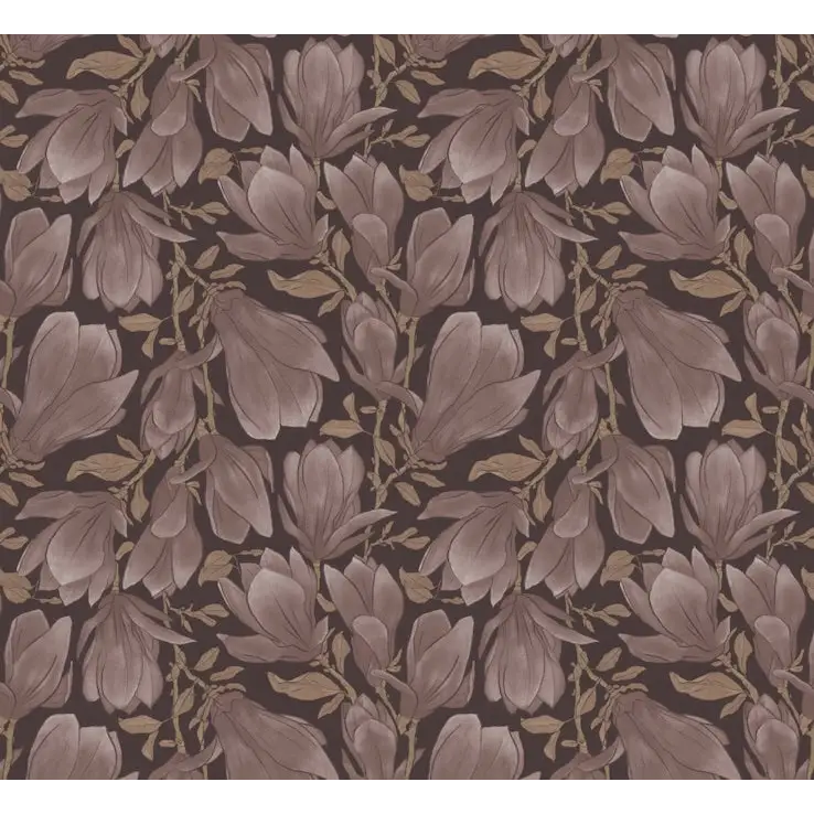 Cornelia Wallpaper - Relaxed Floral - by Marie Erstad Studio - Sample 1 foot by 1 foot / Burgundy - Loomwell Home Goods