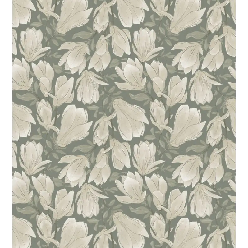 Cornelia Wallpaper - Relaxed Floral - by Marie Erstad Studio - Sample 1 foot by 1 foot / Green - Loomwell Home Goods