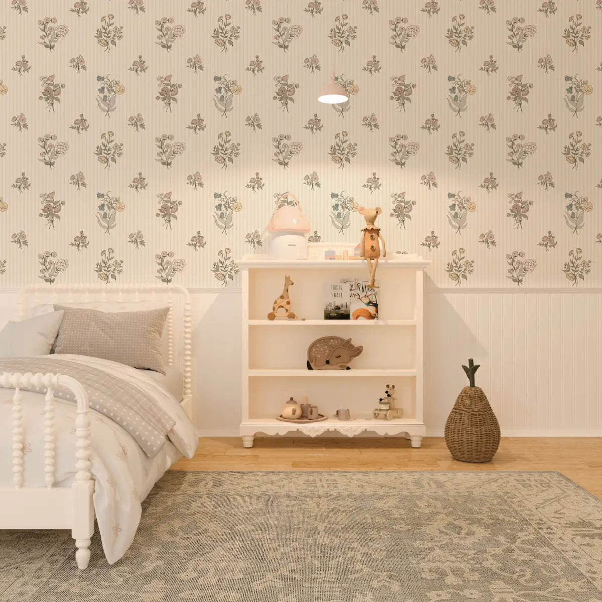 Cosie Wallpaper - Neutral Petite Bouquets - by Ali Anni - Loomwell Home Goods