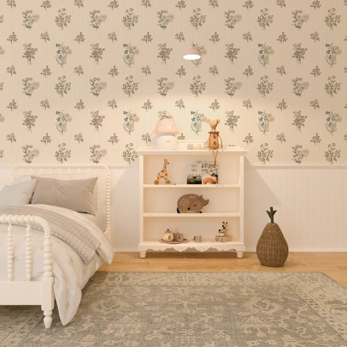 Cosie Wallpaper - Neutral Petite Bouquets - by Ali Anni - Loomwell Home Goods