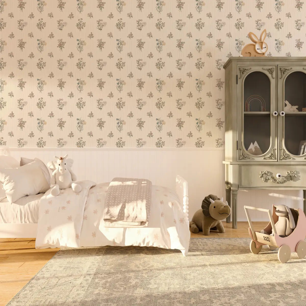 Cosie Wallpaper - Neutral Petite Bouquets - by Ali Anni - Loomwell Home Goods