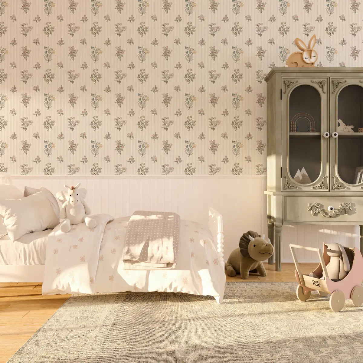 Cosie Wallpaper - Neutral Petite Bouquets - by Ali Anni - Loomwell Home Goods