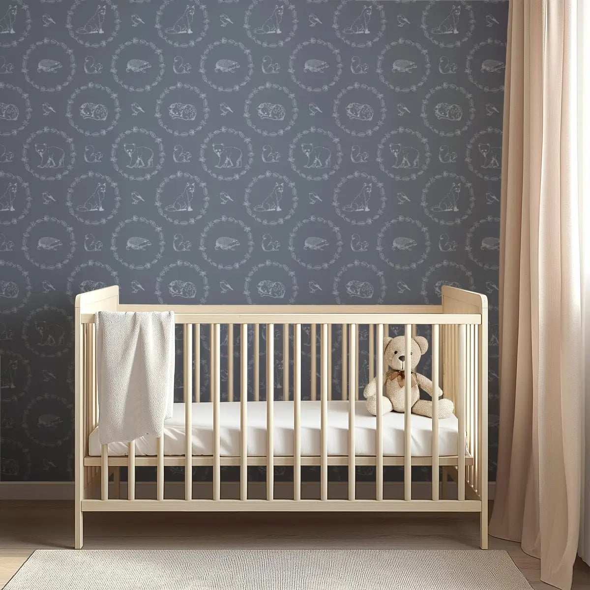 Covey Wallpaper - Elegant Forest Animals - by Fede Volpato - Loomwell Home Goods