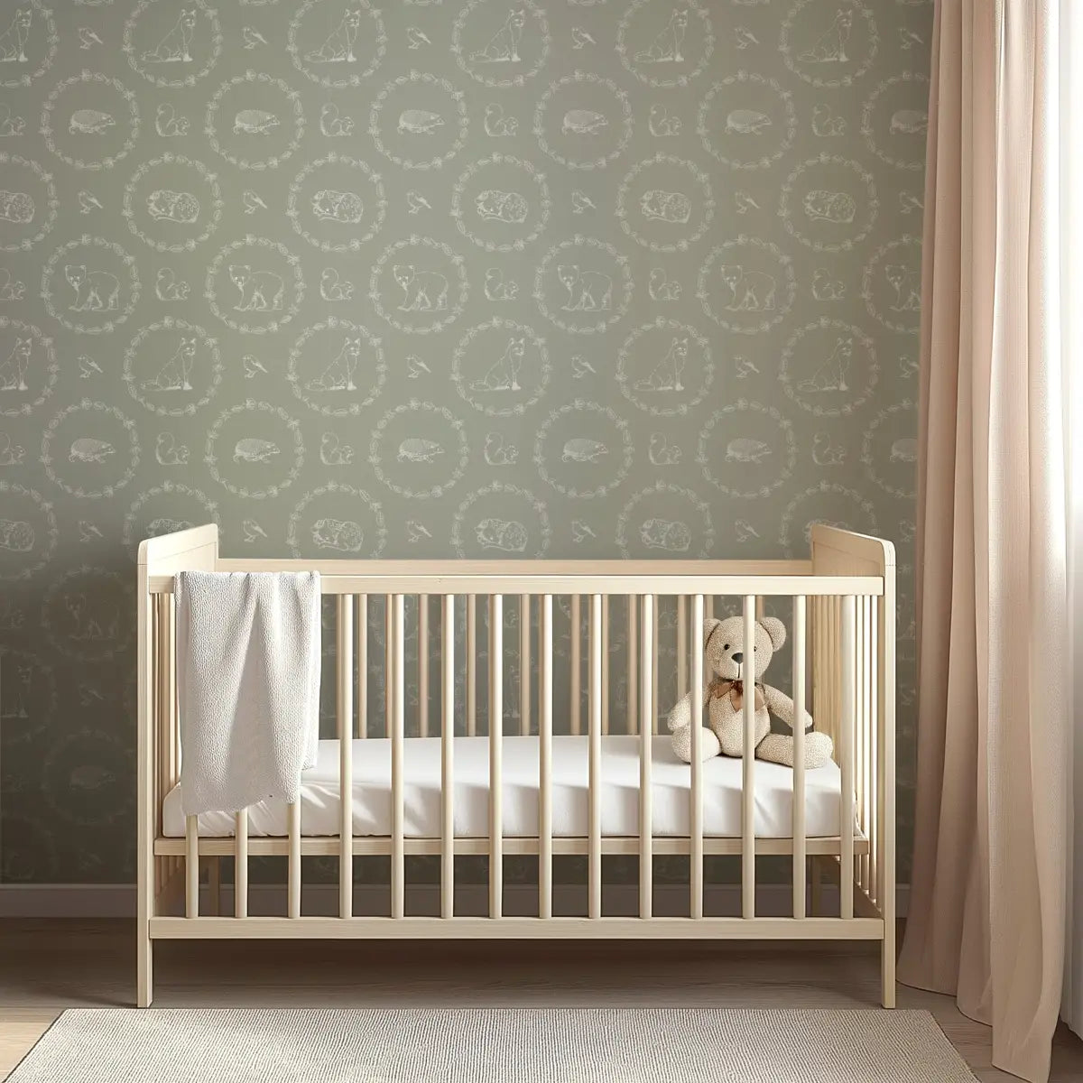 Covey Wallpaper - Elegant Forest Animals - by Fede Volpato - Loomwell Home Goods