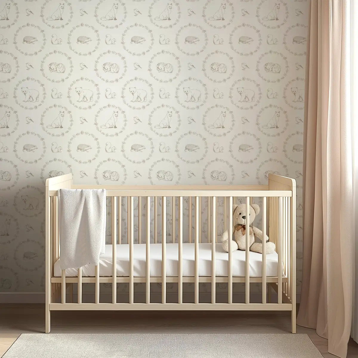 Covey Wallpaper - Elegant Forest Animals - by Fede Volpato - Loomwell Home Goods
