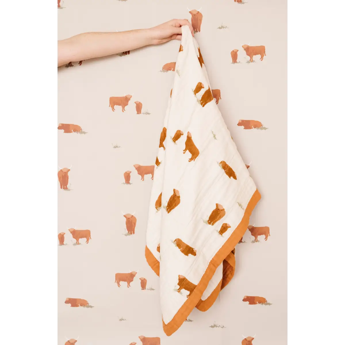 Highland Cow Wallpaper - Country - by Saranoni - Loomwell Home Goods