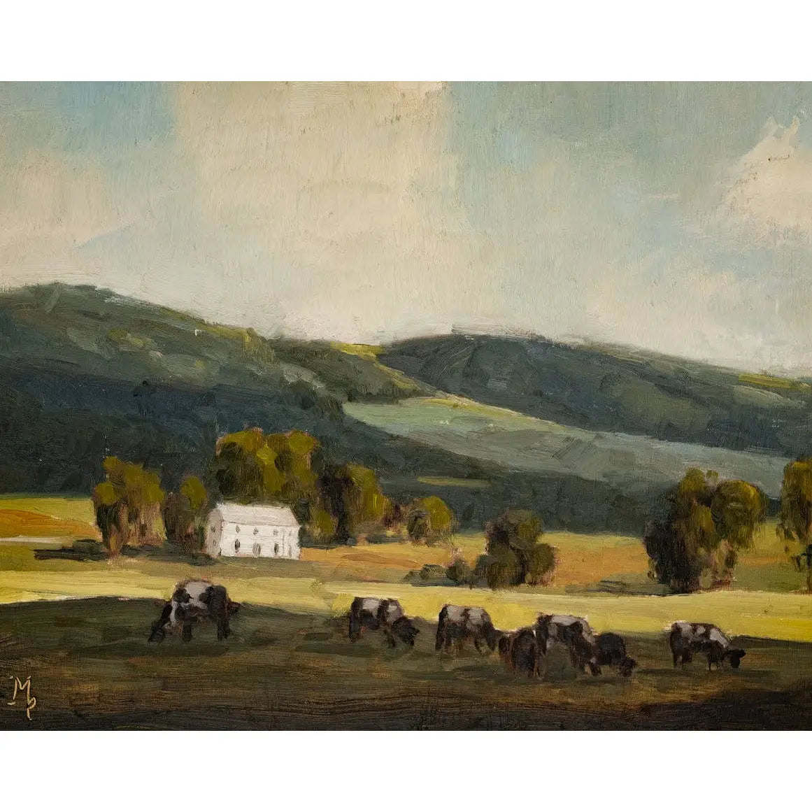 Art Print - Cows in Shadow Painting - 5x7 - Miss Mustard Seed