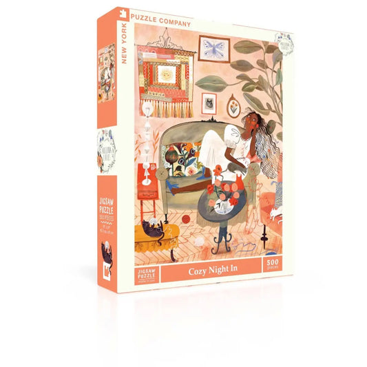 Jigsaw Puzzle - Cozy Night In - 500 Piece - New York Puzzle Company