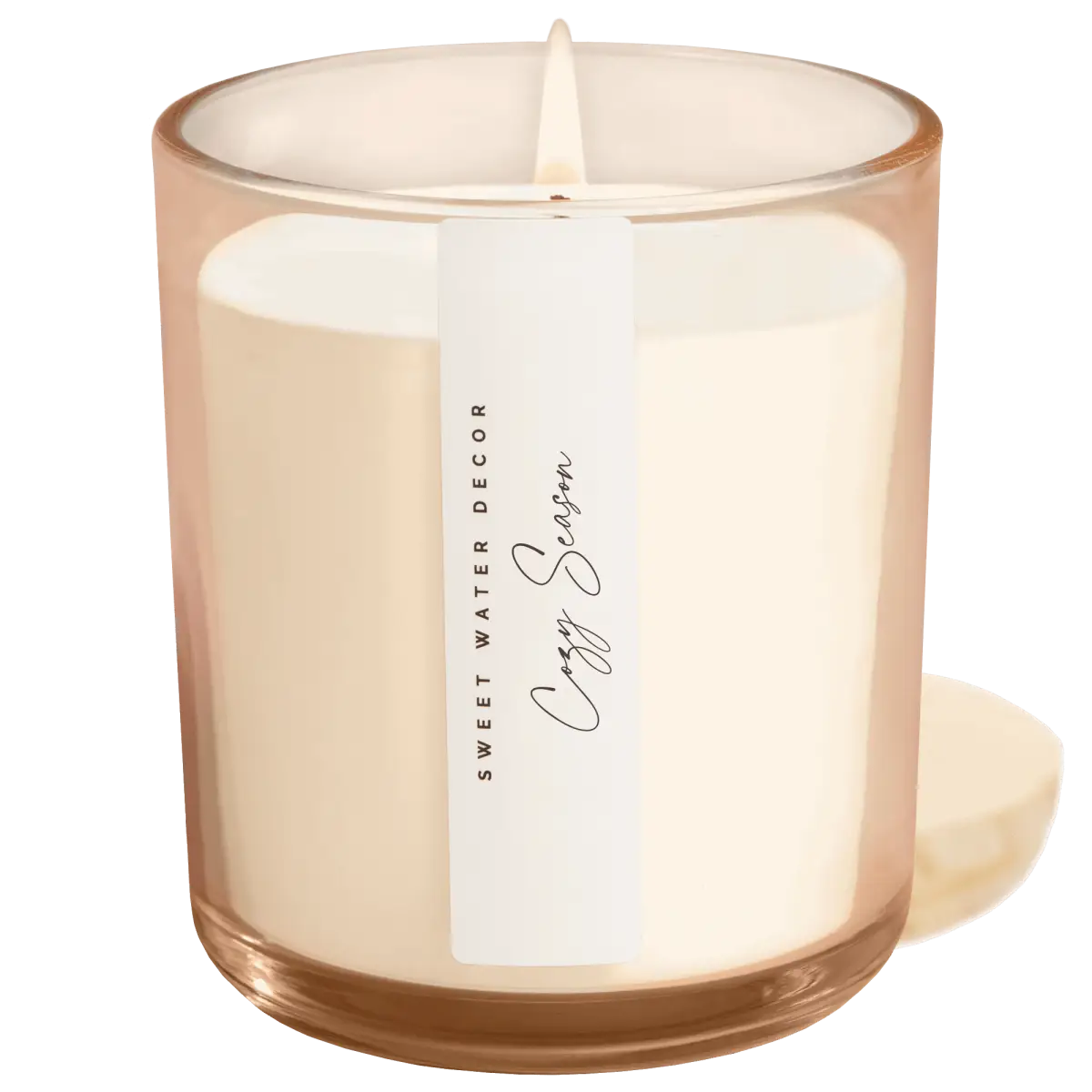 Cozy Season Soy Candle - Tinted Glass Jar - 12 oz - Sweet Water Decor