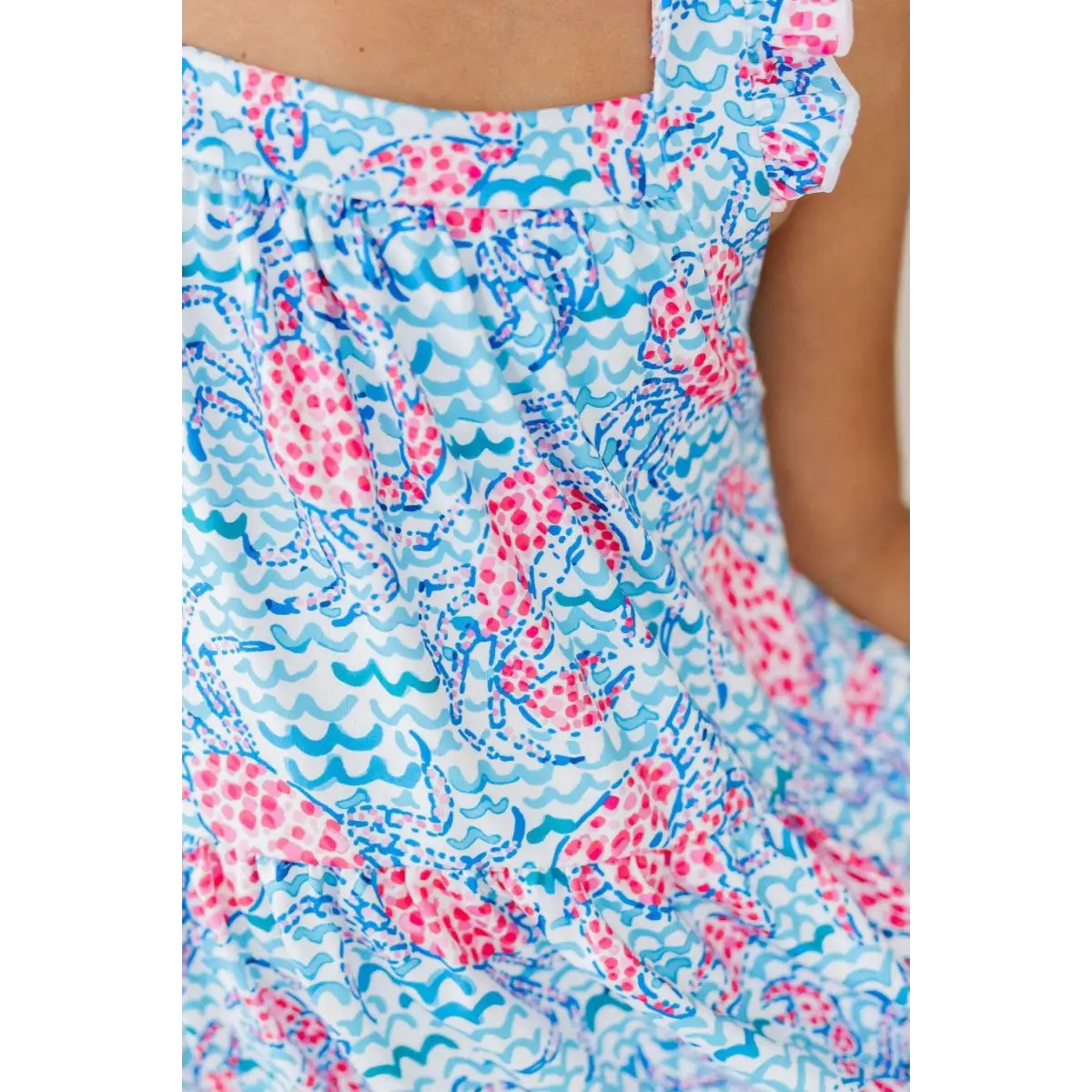 Crab Walk Ruffle Cross Back Dress - Mila & Rose ®